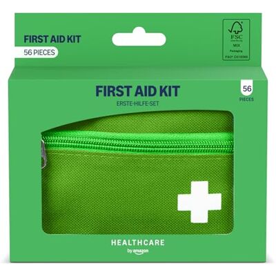 by Amazon Healthcare Erste-Hilfe-Set, 56 Teile, Grün (Früher eine Marke von Amazon Basic Care, identisches Produkt) by Amazon Healthcare Erste-Hilfe-Set, 56 Teile, Grün (Früher eine Marke von Amazon Basic Care, identisches Produkt)