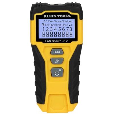 KLEIN TOOLS VDV526‑200E V LAN Scout Jr. 2 Kabeltester Für Cat 3–7 Netzwerkkabel RJ45 Test & Toner LCD mit Hintergrundbeleuchtung Remote & Batterien inkl Kompaktes robustes Design KLEIN TOOLS VDV526‑200E V LAN Scout Jr. 2 Kabeltester Für Cat 3–7 Netzwerkkabel RJ45 Test & Toner LCD mit Hintergrundbeleuchtung Remote & Batterien inkl Kompaktes robustes Design