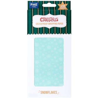 PME 12 Bögen Backpapier für Weihnachtsleckereien & Geschenke Schneeflocken PME 12 Bögen Backpapier für Weihnachtsleckereien & Geschenke Schneeflocken