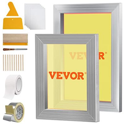 VEVOR Siebrahmen Siebdruckpresse 2 Stk. 25,4 x 35,6 cm / 20,3 x 25,4 cm, Siebdruckmaschine Siebdruckplatte inkl. Handschuhe & Siebdruckrakel, Siebdruckmaschine für Stoffen, Papier, Kopierpapier usw. VEVOR Siebrahmen Siebdruckpresse 2 Stk. 25,4 x 35,6 cm / 20,3 x 25,4 cm, Siebdruckmaschine Siebdruckplatte inkl. Handschuhe & Siebdruckrakel, Siebdruckmaschine für Stoffen, Papier, Kopierpapier usw.
