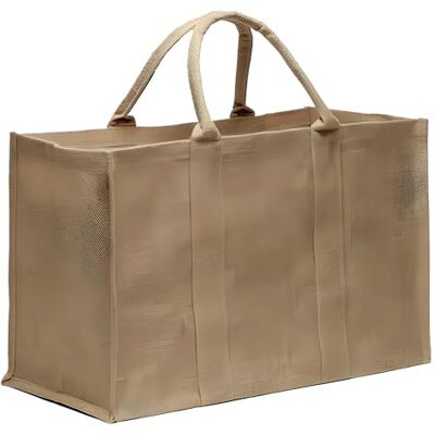 Vigor 9919070 Holztasche aus Jute, Faltbar, 75L Kapazität, 64cm x 29cm x 49cm Vigor 9919070 Holztasche aus Jute, Faltbar, 75L Kapazität, 64cm x 29cm x 49cm