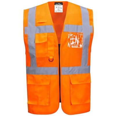 Portwest MADRID MESH AIR EXEKUTIV WESTE, Größe: XL, Farbe: Orange, C496ORRXL Portwest MADRID MESH AIR EXEKUTIV WESTE, Größe: XL, Farbe: Orange, C496ORRXL
