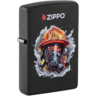 Zippo Sturmfeuerzeug Firefighter Design Schwarz Matt Colour Image Nachfüllbar Wiederverwendbar Windfestes Design Geschenkbox Made in USA Zippo Sturmfeuerzeug Firefighter Design Schwarz Matt Colour Image Nachfüllbar Wiederverwendbar Windfestes Design Geschenkbox Made in USA