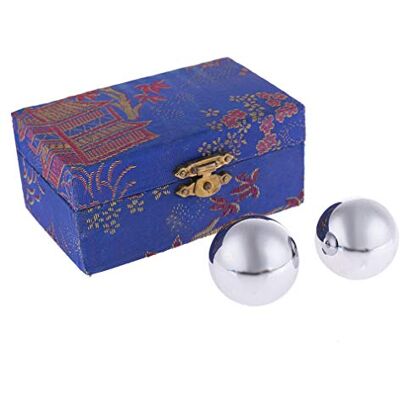 lachineuse Qi Gong aus Metall Kugeln Set Chinesische Anti-Stress-Kugeln ⌀ 35 mm Gesundheitskugeln aus Stahl Geschenkbox für Zen-Entspannung Asiatisches Objekt Farbe Grau lachineuse Qi Gong aus Metall Kugeln Set Chinesische Anti-Stress-Kugeln ⌀ 35 mm Gesundheitskugeln aus Stahl Geschenkbox für Zen-Entspannung Asiatisches Objekt Farbe Grau