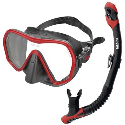 SEAC Set Ajna Dry, Hochwertiges rahmenloses Masken- und Schnorchelset zum Tauchen SEAC Set Ajna Dry, Hochwertiges rahmenloses Masken- und Schnorchelset zum Tauchen