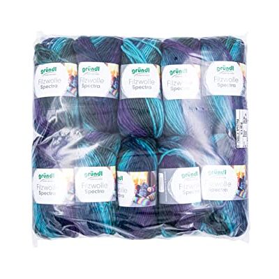 120 Gründl Wolle Filzwolle Spectra Dicke Wolle zum Filzen in der Waschmaschine Strickgarn- Weich und hautfreundlich 100% Schurwolle 10 Knäuel 100 g /100 m -Nadelstärke 8-9 ocean multicolor 120 Gründl Wolle Filzwolle Spectra Dicke Wolle zum Filzen in der Waschmaschine Strickgarn- Weich und hautfreundlich 100% Schurwolle 10 Knäuel 100 g /100 m -Nadelstärke 8-9 ocean multicolor