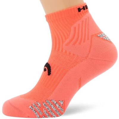 HEAD Unisex Padel Quarter Sock, Fiery Coral, 39-42 EU HEAD Unisex Padel Quarter Sock, Fiery Coral, 39-42 EU