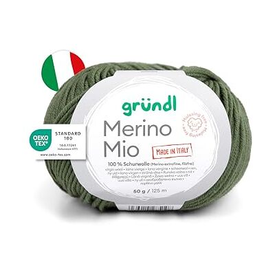 120 Gründl Wolle Merino Mio weiche Merinowolle zum Stricken und Häkeln Kuschelig und hautfreundlich 100% Schurwolle (Merino extrafein) 1 Knäuel 50 g / 125 m Nadelstärke 3-4 blattgrün 120 Gründl Wolle Merino Mio weiche Merinowolle zum Stricken und Häkeln Kuschelig und hautfreundlich 100% Schurwolle (Merino extrafein) 1 Knäuel 50 g / 125 m Nadelstärke 3-4 blattgrün
