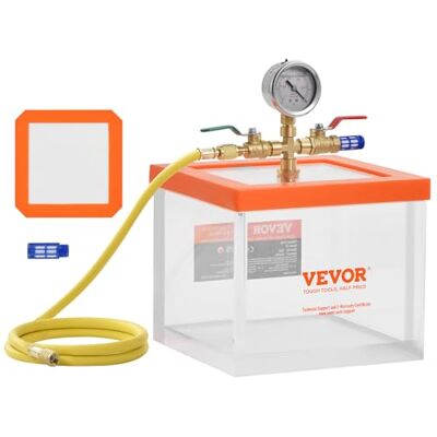 VEVOR 2 Gallonen Vakuumkammer, verbesserte Mehrzweck-Vakuum-Entgasungskammer aus Acryl, transparente Vakuumkammer, für Harzentgasung, Kieselgel-Entgasung, Gips-Entgasung und Vakuumextraktion VEVOR 2 Gallonen Vakuumkammer, verbesserte Mehrzweck-Vakuum-Entgasungskammer aus Acryl, transparente Vakuumkammer, für Harzentgasung, Kieselgel-Entgasung, Gips-Entgasung und Vakuumextraktion