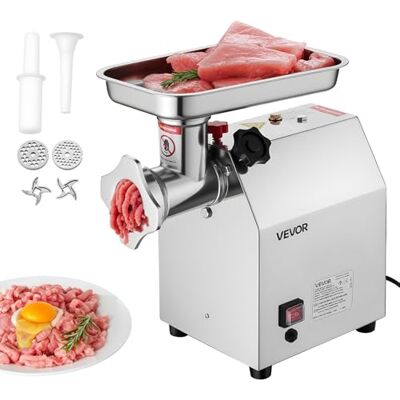 VEVOR elektrischer Fleischwolf mit 3,2 kg/min Kapazität, industrieller 850 W Tisch-Fleischwolf mit Klinge & Mahlplatte, Wurstmaschine, kommerzieller Fleischwolf aus Edelstahl für Küche Restaurant VEVOR elektrischer Fleischwolf mit 3,2 kg/min Kapazität, industrieller 850 W Tisch-Fleischwolf mit Klinge & Mahlplatte, Wurstmaschine, kommerzieller Fleischwolf aus Edelstahl für Küche Restaurant