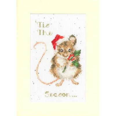 Bothy Threads Kreuzstich Set mit Zählmuster Tis the Season Weihnachtskarte, multifarbig, 10x16cm Bothy Threads Kreuzstich Set mit Zählmuster Tis the Season Weihnachtskarte, multifarbig, 10x16cm