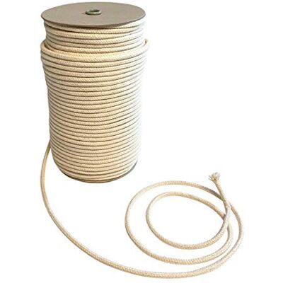 IPEA Makramee Baumwollseil Naturfarbe 6 mm x 100 Meter Super Lange Rolle Nähgarn zum Basteln, Dekorieren, Wandteppiche, Vorhänge, einfarbig IPEA Makramee Baumwollseil Naturfarbe 6 mm x 100 Meter Super Lange Rolle Nähgarn zum Basteln, Dekorieren, Wandteppiche, Vorhänge, einfarbig