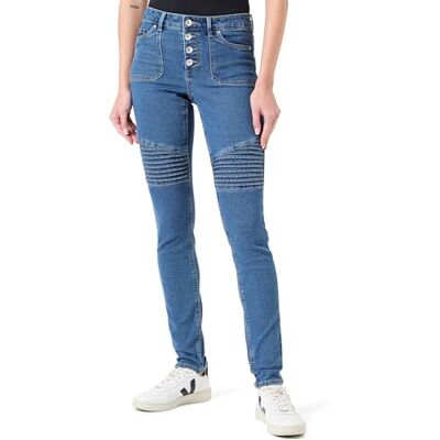 ONLY Onlhush Mid Waist Sk Poc Biker PIM DNM ONLY Onlhush Mid Waist Sk Poc Biker PIM DNM