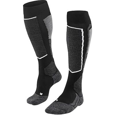 FALKE Damen Skisocken SK2 Intermediate Vegan W Kh Lyocell Funktionsmaterial warm dick 1 Paar, Schwarz Black-Mix 3010, 39-40 FALKE Damen Skisocken SK2 Intermediate Vegan W Kh Lyocell Funktionsmaterial warm dick 1 Paar, Schwarz Black-Mix 3010, 39-40