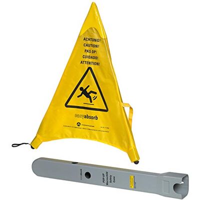 Easy Absorb Warnschild Rutschgefahr "Achtung!", Pop Up Aufsteller, mehrsprachig, gelb, 53,5 cm, P-10006 Easy Absorb Warnschild Rutschgefahr "Achtung!", Pop Up Aufsteller, mehrsprachig, gelb, 53,5 cm, P-10006