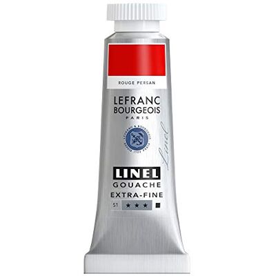 Lefranc Bourgeois 301170 Linel Gouache extrafeine und geschmeidige Wasserfarben mit maximaler Farbintensität, Leuchtkraft für streifenfreien Auftrag, 14ml Tube Persisch Rot Lefranc Bourgeois 301170 Linel Gouache extrafeine und geschmeidige Wasserfarben mit maximaler Farbintensität, Leuchtkraft für streifenfreien Auftrag, 14ml Tube Persisch Rot
