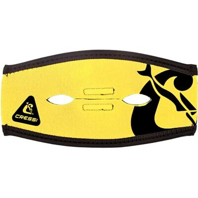Cressi Pony Tail Neo Mask Strap Cover_Yellow/Black Neoprenriemenüberzug für Tauchmasken, Gelb/Schwarz, Einheitsgröße, Unisex Erwachsene Cressi Pony Tail Neo Mask Strap Cover_Yellow/Black Neoprenriemenüberzug für Tauchmasken, Gelb/Schwarz, Einheitsgröße, Unisex Erwachsene