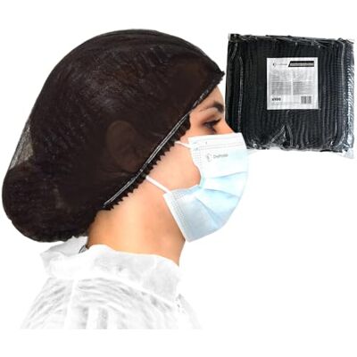 OneProtek Einweg Haarnetz 53 cm 100 Haarschutz, schwarz Schwesternhauben Einweghaube Spinnvlies Klipphauben Komfort & Luftdurchlässig (1) OneProtek Einweg Haarnetz 53 cm 100 Haarschutz, schwarz Schwesternhauben Einweghaube Spinnvlies Klipphauben Komfort & Luftdurchlässig (1)