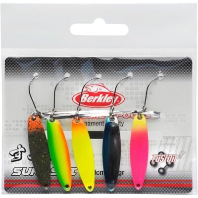 Berkley Area Game Spoons 5 Pack – kleiner Wobbler Spoon zum Forellen- und Barschangeln, bleifrei, Fusion 19 Haken Berkley Area Game Spoons 5 Pack – kleiner Wobbler Spoon zum Forellen- und Barschangeln, bleifrei, Fusion 19 Haken