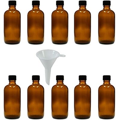 mikken 10 Tropfflaschen 100 ml, Apothekerflaschen in Braunglas inkl. Tropfeinsatz mikken 10 Tropfflaschen 100 ml, Apothekerflaschen in Braunglas inkl. Tropfeinsatz