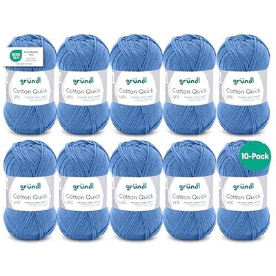 120 Gründl Wolle Cotton Quick uni dünne Wolle zum Häkeln Strickgarn Häkelgarn Glänzend und hautfreundlich 100% Baumwolle 10 Knäuel 50 g / 125 m Nadelstärke 3-4 ozean 120 Gründl Wolle Cotton Quick uni dünne Wolle zum Häkeln Strickgarn Häkelgarn Glänzend und hautfreundlich 100% Baumwolle 10 Knäuel 50 g / 125 m Nadelstärke 3-4 ozean