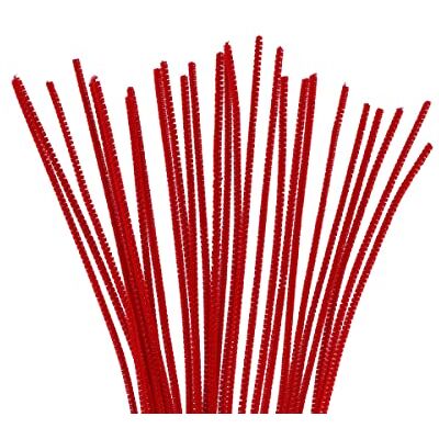 INNSPIRO Pfeifenreiniger, Chenille, Rot, 4 mm x 30 cm, 50 Stück, ideal für Bastelarbeiten mit Kindern, Dekorationen und kreative Aktivitäten INNSPIRO Pfeifenreiniger, Chenille, Rot, 4 mm x 30 cm, 50 Stück, ideal für Bastelarbeiten mit Kindern, Dekorationen und kreative Aktivitäten