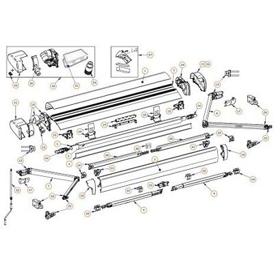 Mecatechnic Thule 6300 Kompletter Arm Links für Omnistore Jalousien, 300 bis 500 cm Mecatechnic Thule 6300 Kompletter Arm Links für Omnistore Jalousien, 300 bis 500 cm