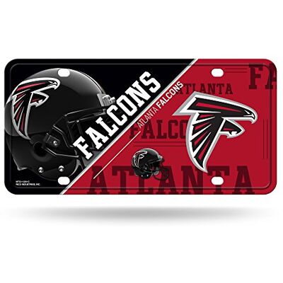Rico Industries NFL Atlanta Falcons Unisex Kfz-Kennzeichen aus Metall, Teamfarbe, Einheitsgröße Rico Industries NFL Atlanta Falcons Unisex Kfz-Kennzeichen aus Metall, Teamfarbe, Einheitsgröße