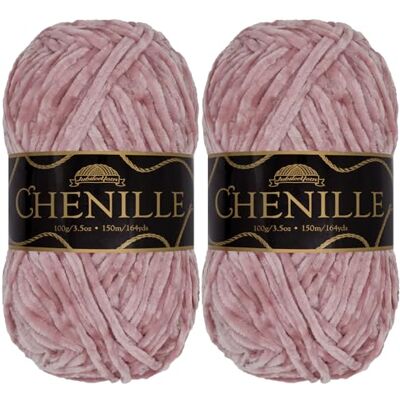BambooMN JubileeYarn Chenille-Garn, Kammgewicht, 100 g/Knäuel (2 Knäuel, 106 Ballettschuhe) BambooMN JubileeYarn Chenille-Garn, Kammgewicht, 100 g/Knäuel (2 Knäuel, 106 Ballettschuhe)