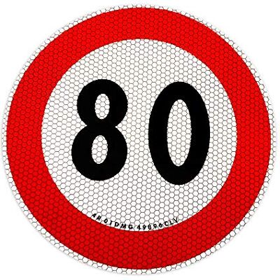 4R Quattroerre.it 1545/80 Selbstklebende Geschwindigkeitsbegrenzung 80 km/h, EU genehmigt 4R Quattroerre.it 1545/80 Selbstklebende Geschwindigkeitsbegrenzung 80 km/h, EU genehmigt