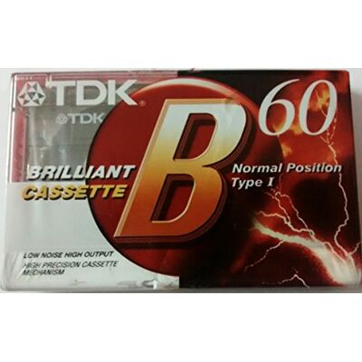 TDK B60 Brilliant Kassette Normallage Typ I Low Noise mit hoher Ausgangsleistung TDK B60 Brilliant Kassette Normallage Typ I Low Noise mit hoher Ausgangsleistung