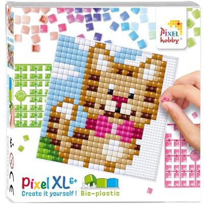 Pixelhobby Pixel P41045 Pixelplatte XL Katze, Setflexible Grundplatte, für Kinder zum Selbstgestalten, kinderleichtes Stecksystem, ohne Bügeln und Kleben, Steinchen aus Biokunststoff Pixelhobby Pixel P41045 Pixelplatte XL Katze, Setflexible Grundplatte, für Kinder zum Selbstgestalten, kinderleichtes Stecksystem, ohne Bügeln und Kleben, Steinchen aus Biokunststoff