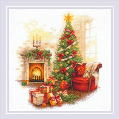 Riolis Kreuzstich Stickpackung "Weihnachtsgelassenheit", Zählmuster, 30x30cm Riolis Kreuzstich Stickpackung "Weihnachtsgelassenheit", Zählmuster, 30x30cm