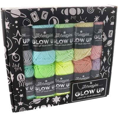 Scheepjes Glow Up Farbpack 10x25g Bunte Garne für kreative Projekte Scheepjes Glow Up Farbpack 10x25g Bunte Garne für kreative Projekte