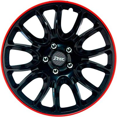 AUTO-STYLE Satz J-Tec Radzierblenden Hero GTR 15-Zoll Schwarz/Rot unrandet AUTO-STYLE Satz J-Tec Radzierblenden Hero GTR 15-Zoll Schwarz/Rot unrandet