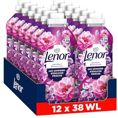 Lenor Weichspüler 12x38 Waschladungen, Amethyst Blütentraum 24H Unwiderstehliche Frische Lenor Weichspüler 12x38 Waschladungen, Amethyst Blütentraum 24H Unwiderstehliche Frische