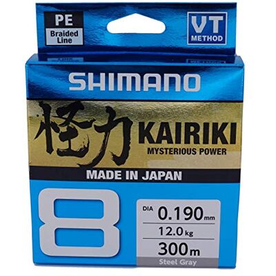 Shimano Line Kairiki 8 Angelschnur, 300 m, 0,13 mm, 8,2 kg, stahlgrau Shimano Line Kairiki 8 Angelschnur, 300 m, 0,13 mm, 8,2 kg, stahlgrau