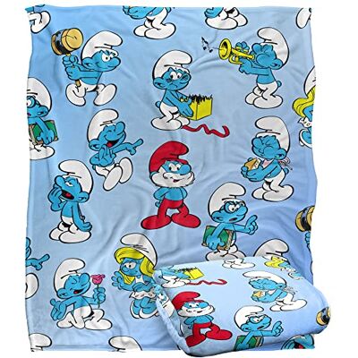 LOGOVISION The Smurfs Überwurfdecke, seidig, weich, 152 x 127 cm LOGOVISION The Smurfs Überwurfdecke, seidig, weich, 152 x 127 cm