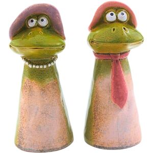Dekohelden24 2er Set Keramik Zaunstecker, Zaunhocker, Zaunfigur, Gartenfigur, Gartendeko, Figur für Gartenzaun als Froschpaar, Lieferumfang: 2 Stück, Maße eines Zaunhockers: L/B/H ca. 9,3 x 8,9 x 21 cm. Dekohelden24 2er Set Keramik Zaunstecker, Zaunhocker, Zaunfigur, Gartenfigur, Gartendeko, Figur für Gartenzaun als Froschpaar, Lieferumfang: 2 Stück, Maße eines Zaunhockers: L/B/H ca. 9,3 x 8,9 x 21 cm.
