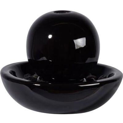 dobar ® Kugel Zimmerbrunnen aus Keramik inklusive Pumpe für Indoor Deko Wasserfall für Entspannung 24 x 24 x 18,5 cm Schwarz dobar ® Kugel Zimmerbrunnen aus Keramik inklusive Pumpe für Indoor Deko Wasserfall für Entspannung 24 x 24 x 18,5 cm Schwarz