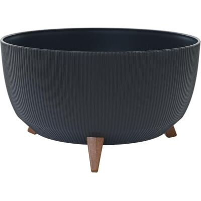 Siena Garden Pflanzgefäße Oslo Stripe anthrazit Streifenoptik, 47 x 26,5 cm Kunststoff auf Füßen mit Einsatz Siena Garden Pflanzgefäße Oslo Stripe anthrazit Streifenoptik, 47 x 26,5 cm Kunststoff auf Füßen mit Einsatz