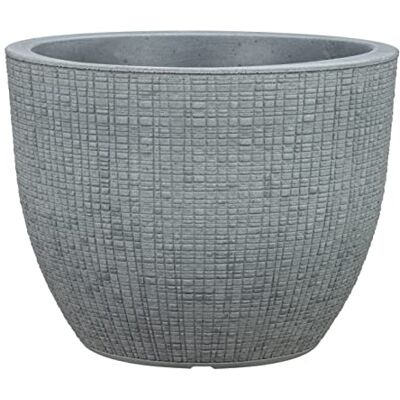 Scheurich Barceo 30, Pflanzgefäß/Blumentopf/Pflanzenkübel, rund, Farbe: Stony Grey, hergestellt mit recyceltem Kunststoff, 10 Jahre Garantie, für den Außenbereich Scheurich Barceo 30, Pflanzgefäß/Blumentopf/Pflanzenkübel, rund, Farbe: Stony Grey, hergestellt mit recyceltem Kunststoff, 10 Jahre Garantie, für den Außenbereich