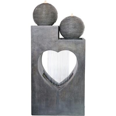 Dehner Gartenbrunnen Amor, Outdoor-Brunnen, mit LED-Beleuchtung, frostbeständig, ca.46x23x99 cm, Polyresin, grau Dehner Gartenbrunnen Amor, Outdoor-Brunnen, mit LED-Beleuchtung, frostbeständig, ca.46x23x99 cm, Polyresin, grau