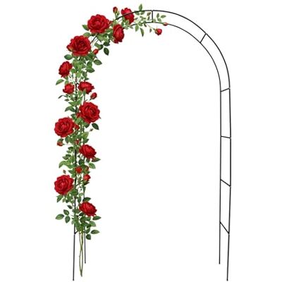 Relaxdays Rosenbogen Metall, verstellbar, Torbogen Garten, H: 195-240 cm, B: 140-190 cm, für Kletterpflanzen, schwarz Relaxdays Rosenbogen Metall, verstellbar, Torbogen Garten, H: 195-240 cm, B: 140-190 cm, für Kletterpflanzen, schwarz