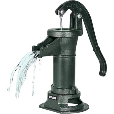 VEVOR Schwengelpumpe Antik Vintage, 7,6 m Förderhöhe, Nostalgiepumpe aus Gusseisen, Brunnenpumpe, Handpumpe NPT 1-1/4 Zoll Anschluss, Gartenpumpe, für Garten, Teich, Hof, Bauernhof, Grün VEVOR Schwengelpumpe Antik Vintage, 7,6 m Förderhöhe, Nostalgiepumpe aus Gusseisen, Brunnenpumpe, Handpumpe NPT 1-1/4 Zoll Anschluss, Gartenpumpe, für Garten, Teich, Hof, Bauernhof, Grün