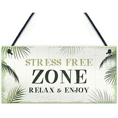 Ocean Whirlpool-Schild im Shabby-Chic-Stil, Stress-Free-Zone-Design, Gartenhaus-Schild Ocean Whirlpool-Schild im Shabby-Chic-Stil, Stress-Free-Zone-Design, Gartenhaus-Schild