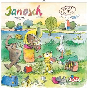Alpha Janosch Kalender 2026 – Wandkalender 30×30 cm (30×60 geöffnet) mit Illustrationen & Platz für Notizen, Broschürenkalender inkl. Poster, liebevolles Geschenk für Kinder & Janosch-Fans Alpha Janosch Kalender 2026 – Wandkalender 30×30 cm (30×60 geöffnet) mit Illustrationen & Platz für Notizen, Broschürenkalender inkl. Poster, liebevolles Geschenk für Kinder & Janosch-Fans
