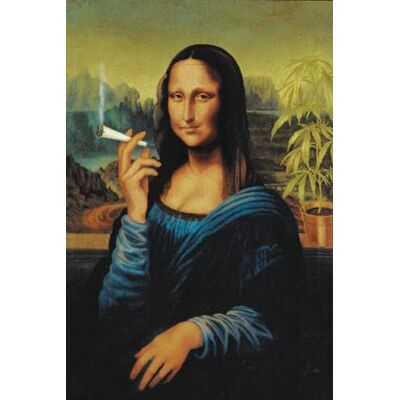 Close Up Mona Lisa Wandposter im Street Art Style mit Smoking Joint Motiv humorvolles Kunst Poster für Wohnzimmer, Büro, Schlafzimmer & Art Fans 61 x 91,5 cm Close Up Mona Lisa Wandposter im Street Art Style mit Smoking Joint Motiv humorvolles Kunst Poster für Wohnzimmer, Büro, Schlafzimmer & Art Fans 61 x 91,5 cm