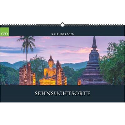 N NEUMANNVERLAGE GEO Sehnsuchtsorte 2026 – Wandkalender 58x36 cm, Poster-Kalender mit 12 Monatsblättern, deutschem Kalendarium & Spiralbindung, Reise- & Landschafts-Fotografie-Kalender N NEUMANNVERLAGE GEO Sehnsuchtsorte 2026 – Wandkalender 58x36 cm, Poster-Kalender mit 12 Monatsblättern, deutschem Kalendarium & Spiralbindung, Reise- & Landschafts-Fotografie-Kalender