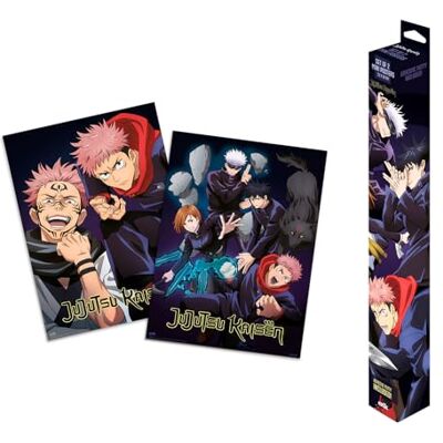 Grupo Erik Poster Jujutsu Kiasen Set 2 Stück Kunstdruck Deko Wohnzimmer oder Deko Schlafzimmer Deko Zimmer Größe 38 x 52 cm Offizielle Manga Kimetsu no Yaiba Anime Lizenz Grupo Erik Poster Jujutsu Kiasen Set 2 Stück Kunstdruck Deko Wohnzimmer oder Deko Schlafzimmer Deko Zimmer Größe 38 x 52 cm Offizielle Manga Kimetsu no Yaiba Anime Lizenz